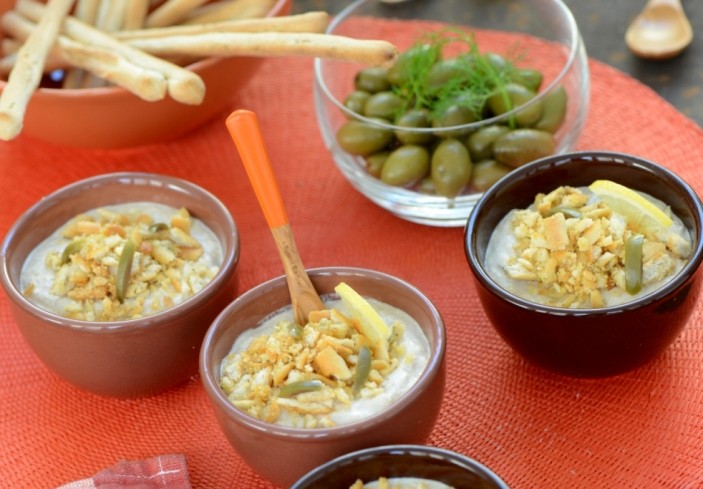 VERRINE DE THON À LA TAPENADE VERTE