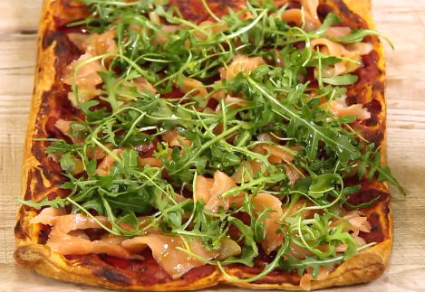 Tarte Poivronade au saumon fumé